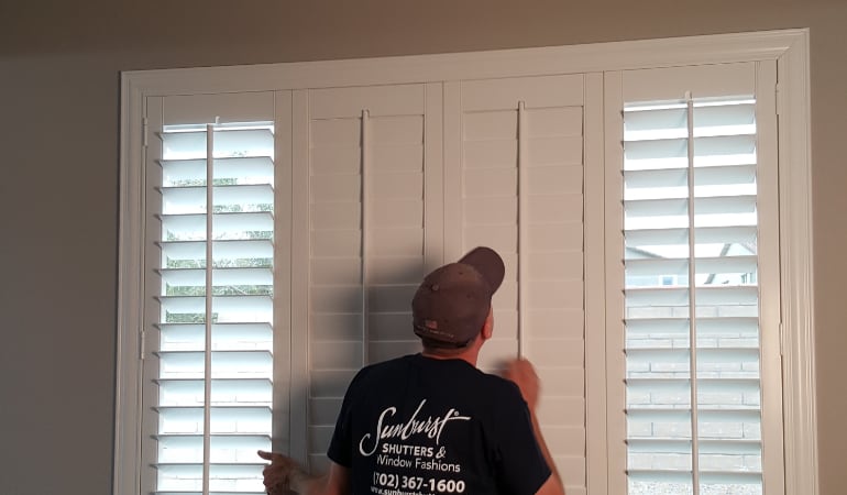 Installation of plantation shutters in Jacksonville